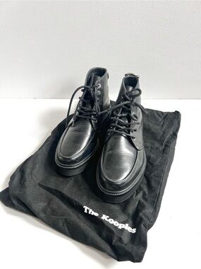 The Kooples | Leather Combat Boots with Metal Ring